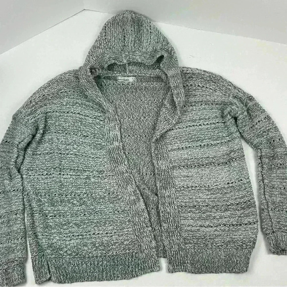 Abercrombie Kids Hooded Cardigan Sweater Gray XL Unisex Long Sleeve Knitted - Picture 11 of 12